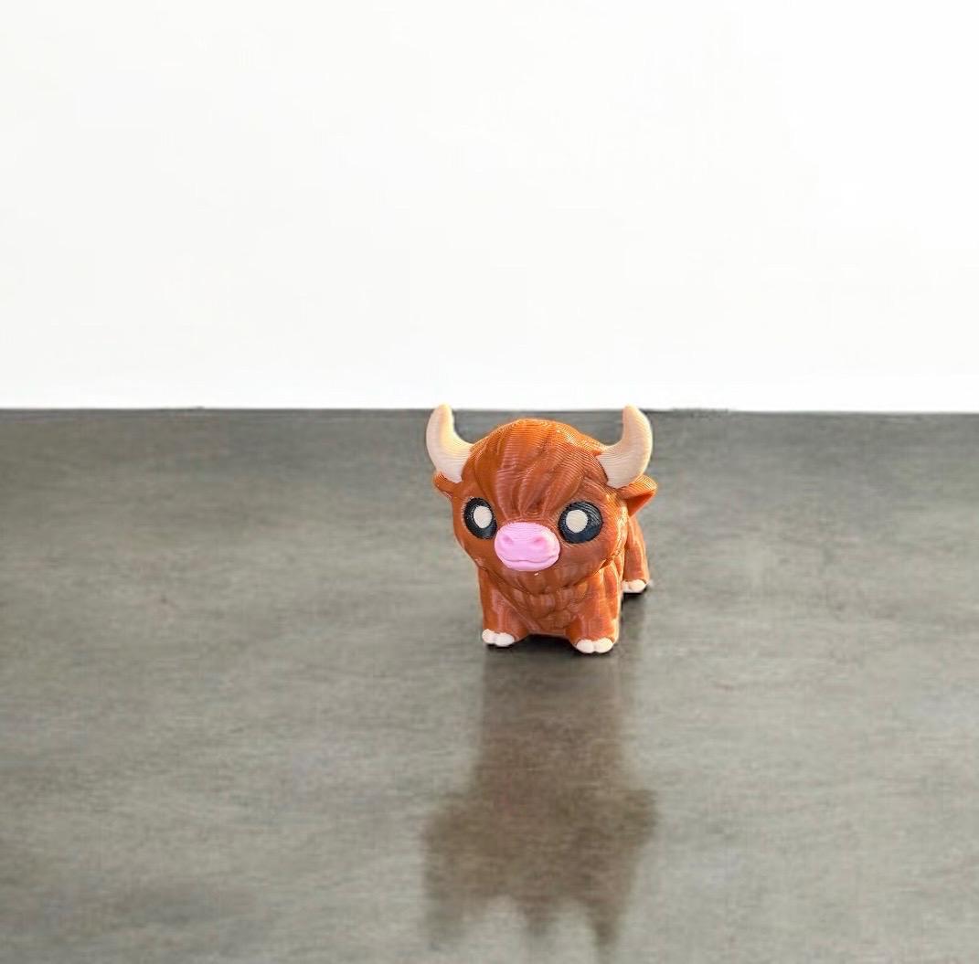 Highland Cow miniature / 3D Printed Cow