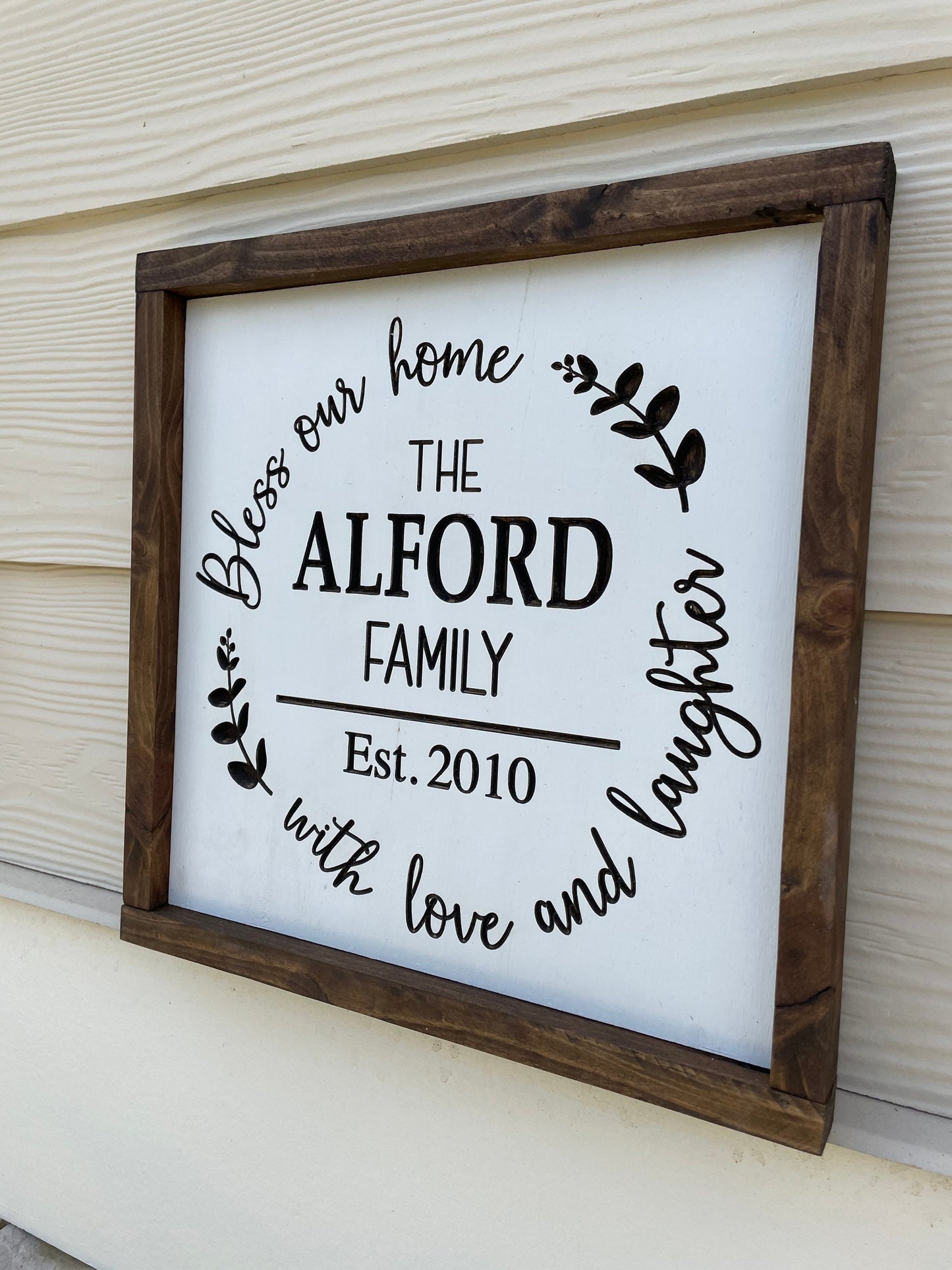 Bless Our Home Family Sign/ Farmhouse Family Sign