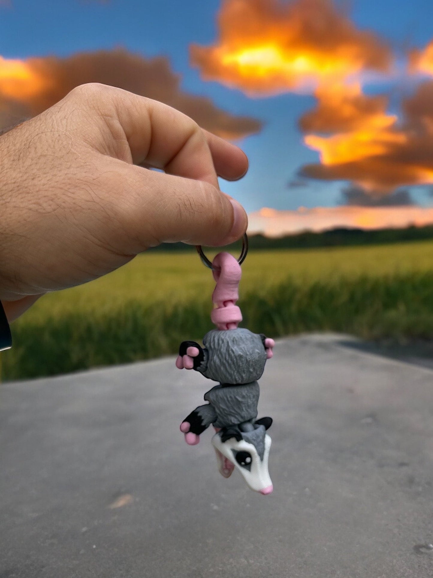Mini Possum Keychain / 3d Printed Opossum - RJM Customs
