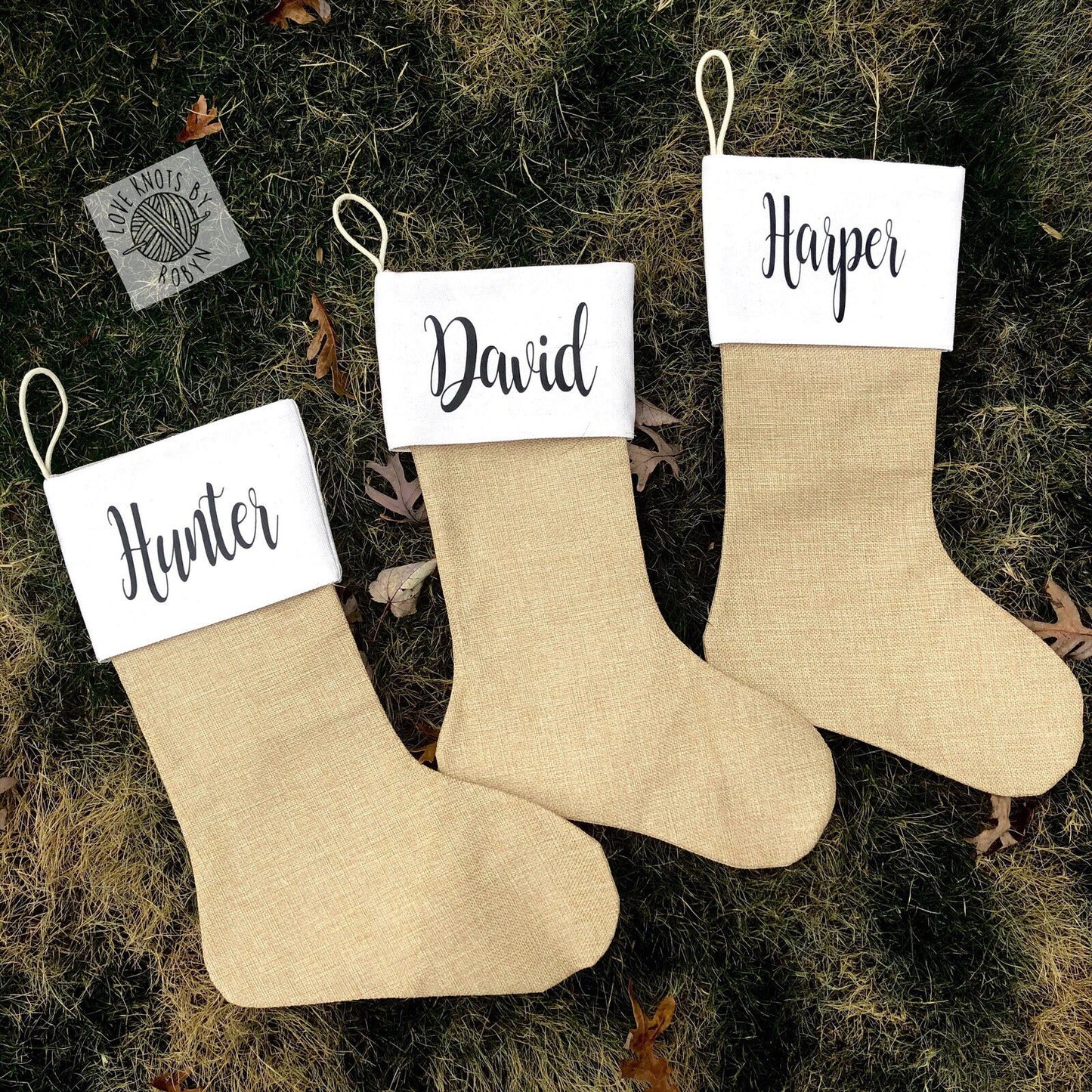Burlap Stocking /Farmhouse Stocking