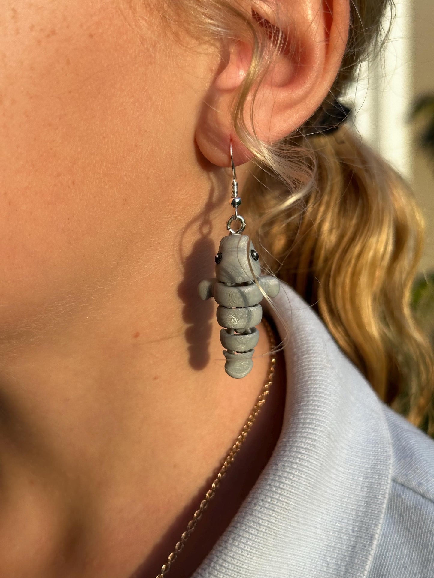 Manatee Earrings / 3d printed earrings - RJM Customs
