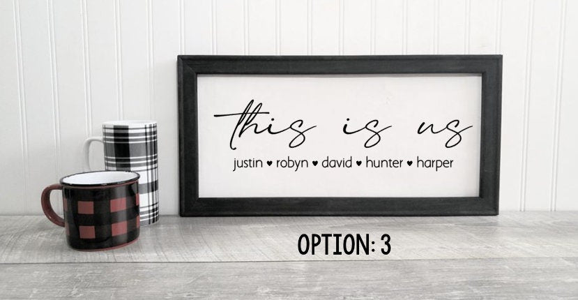 This is Us Reverse Canvas Sign / Reverse Canvas Sign
