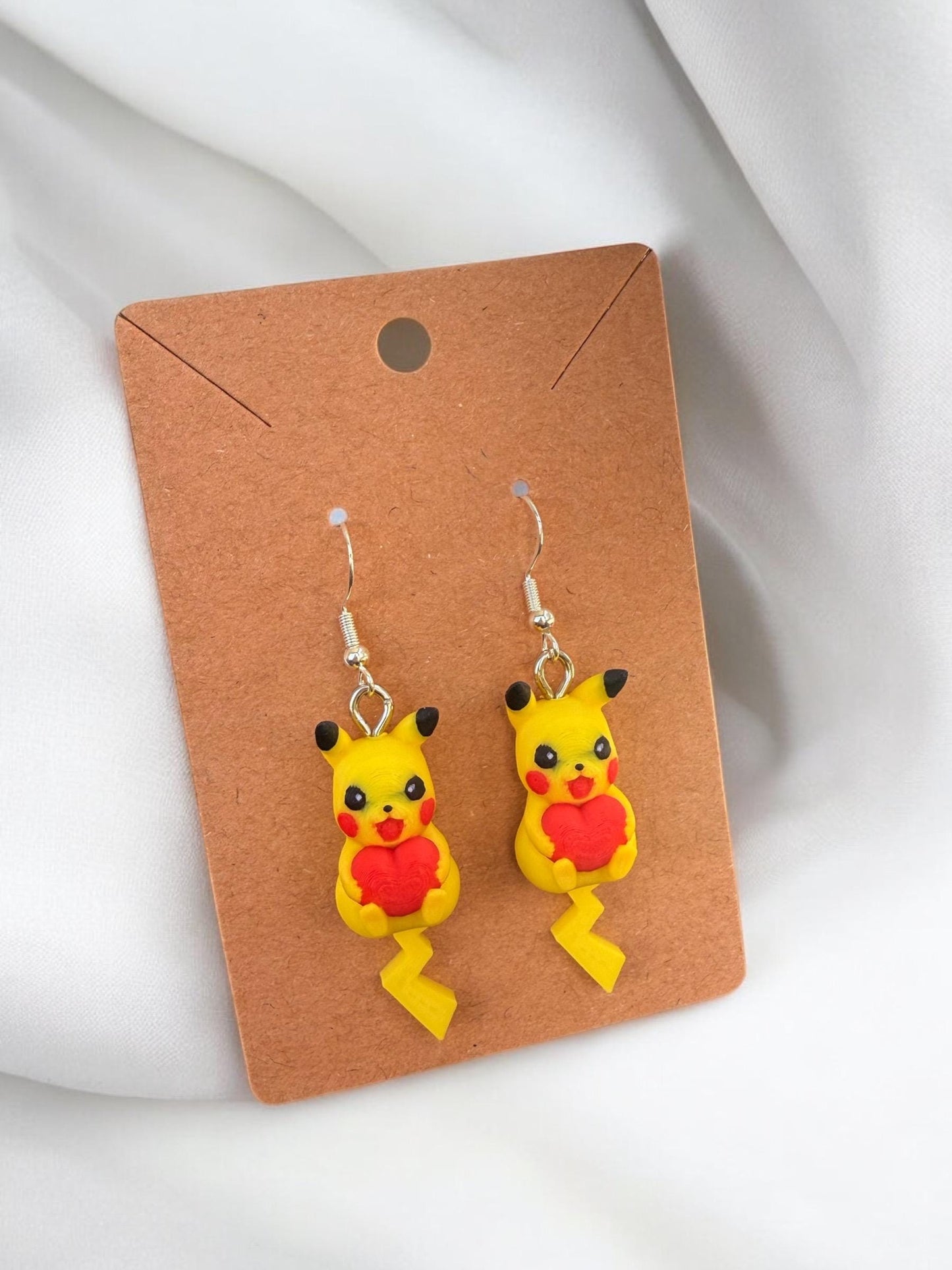 Pikachu Inspired Earrings / 3d printed Earrings - RJM Customs