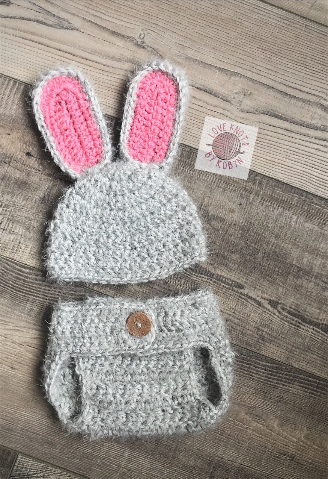 Crochet Bunny set | Newborn photo prop | Easter photo prop