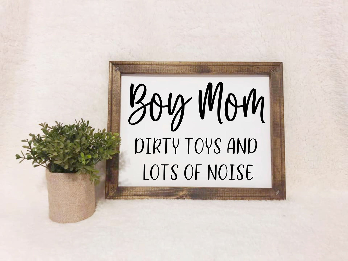 Boy Mom Canvas Sign