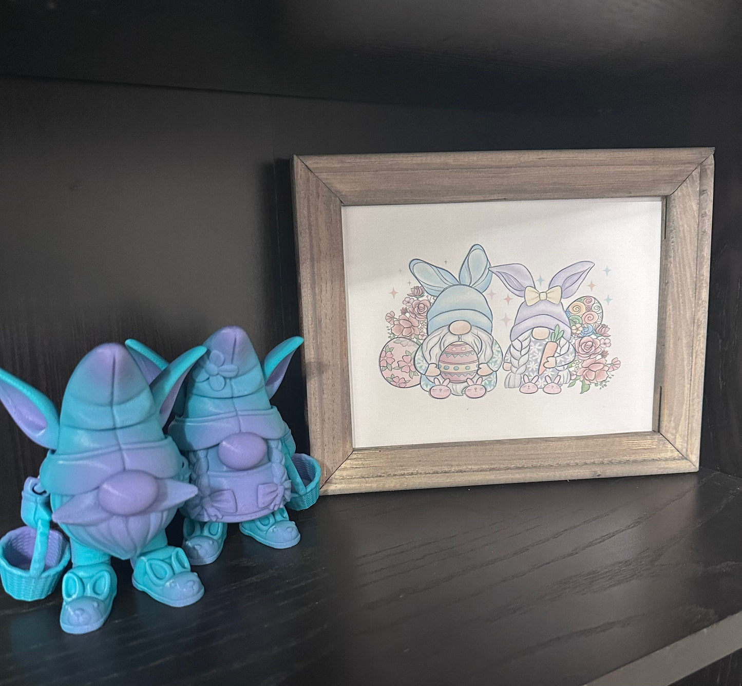 Gnome Easter Reverse Canvas Sign