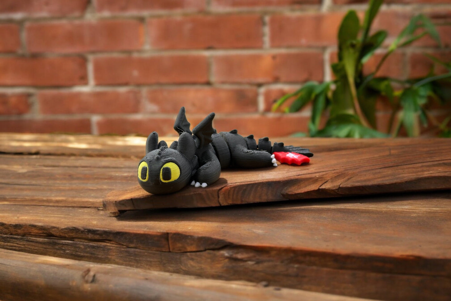 Mini Dragon with Red Tail Keychain / How to Train Your Dragon Inspired Keychain - RJM Customs