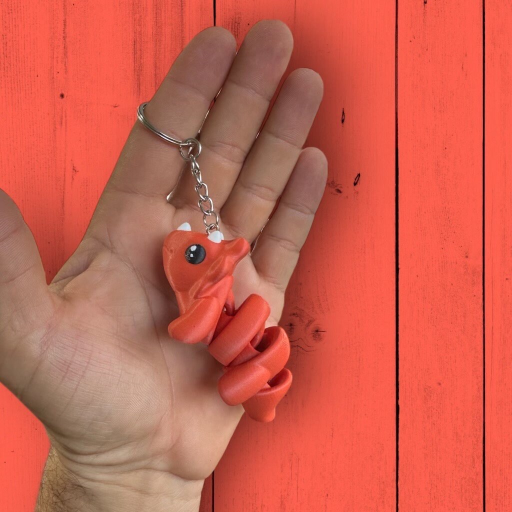 Mini Triceratops keychain