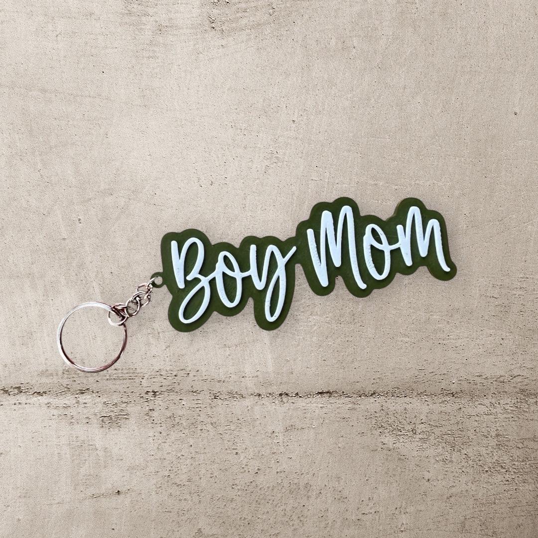 Boy Mom Keychain - RJM Customs