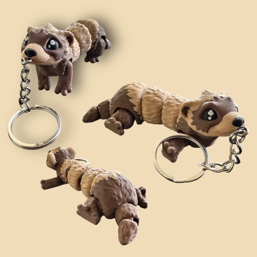 Mini Ferret keychain / 3d Printed Ferret