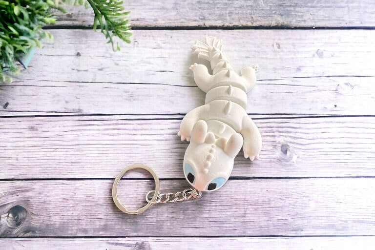 Mini White Dragon Keychain - RJM Customs