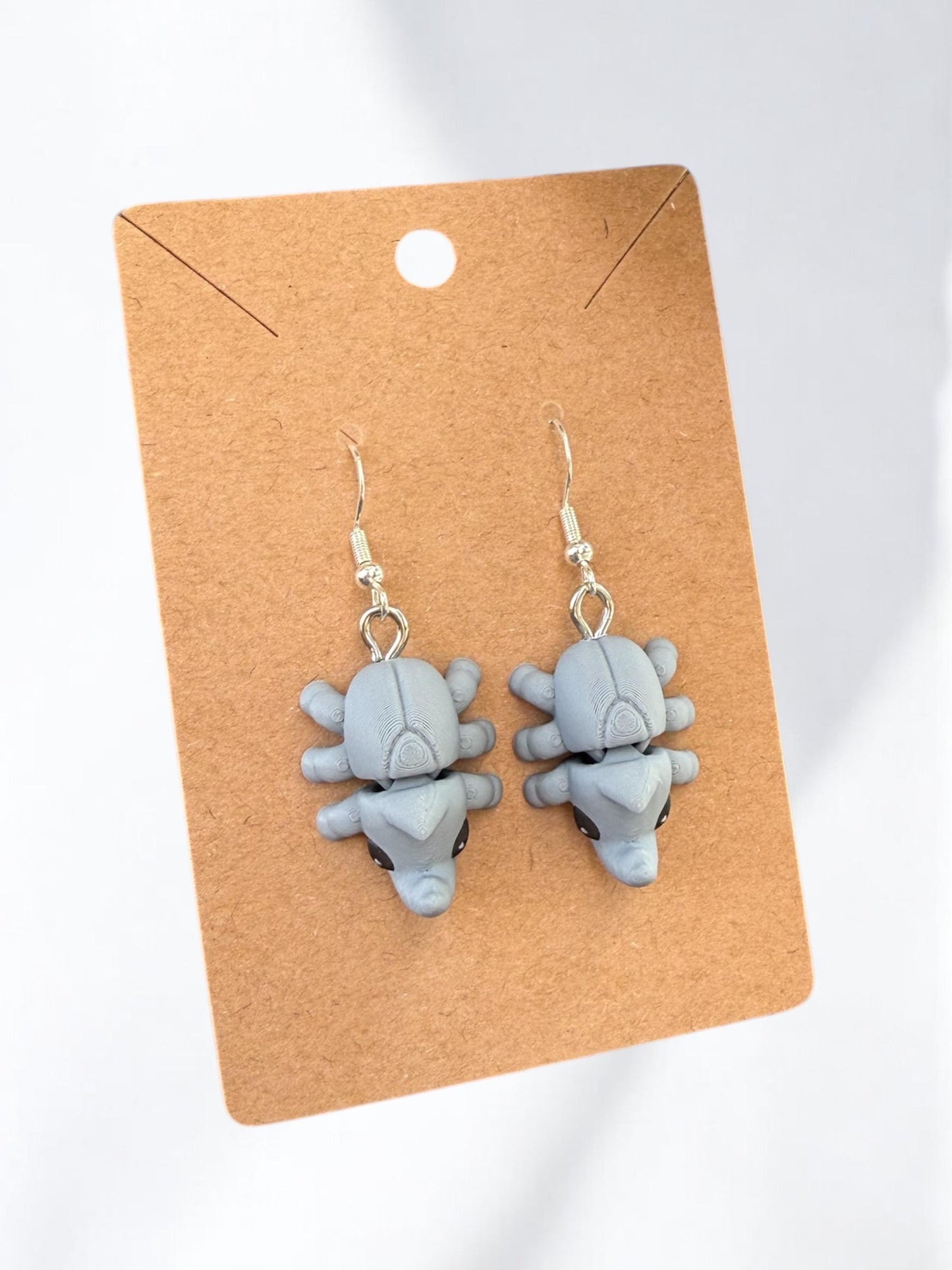 Rhinoceros Beetle Earrings / 3D printed Earrings - RJM Customs