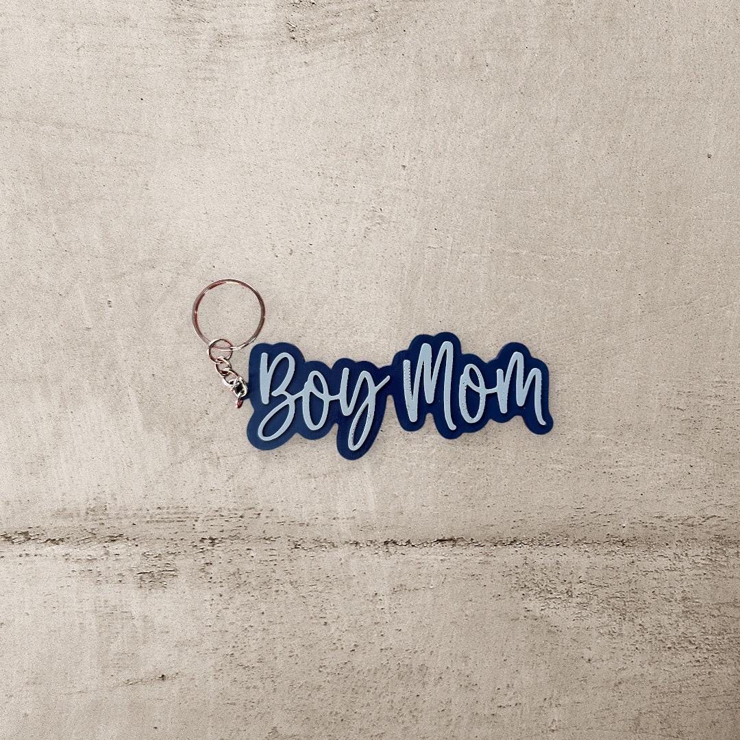Boy Mom Keychain - RJM Customs