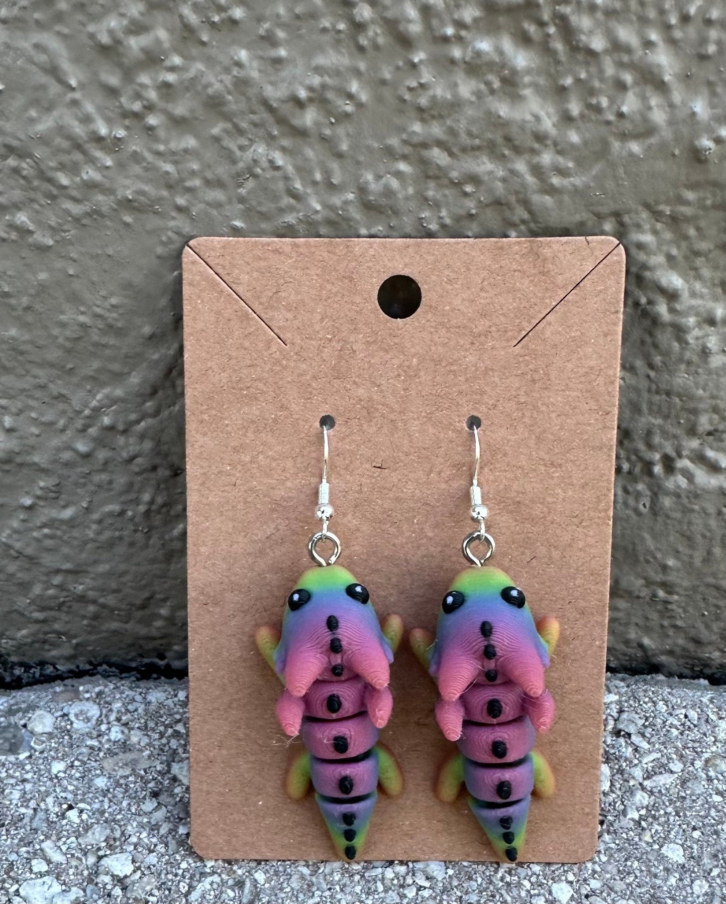 Rainbow Dragon Earrings
