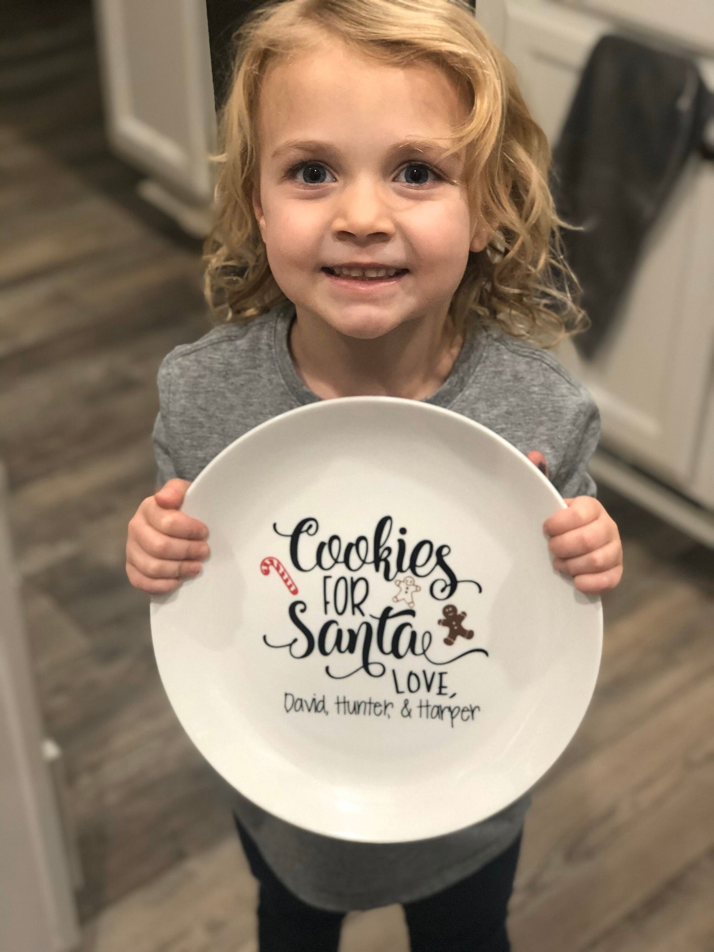 Personalized Cookies With Santa Plate