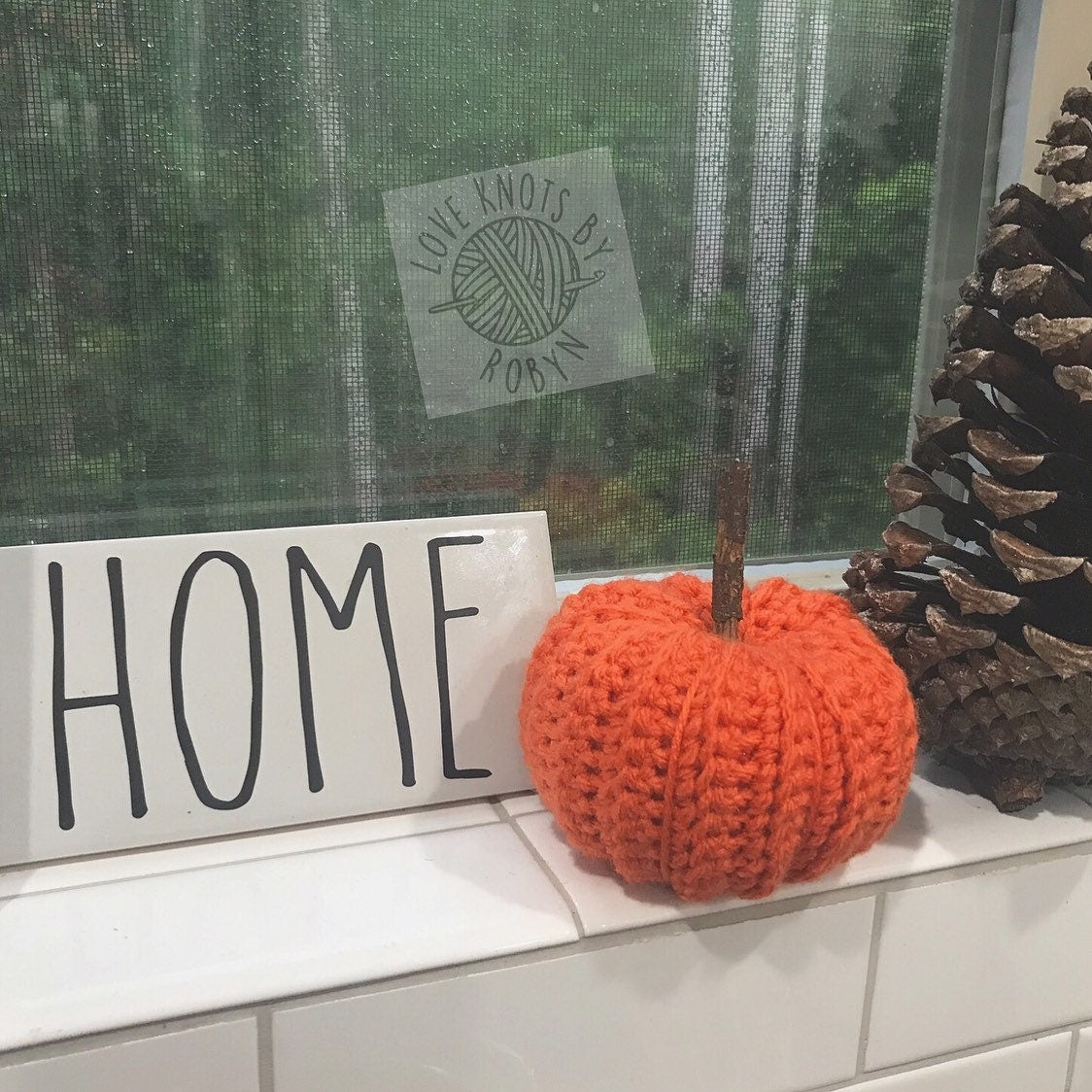 Farmhouse Crochet Pumpkins / Handmade pumpkin / Rustic crochet pumpkin