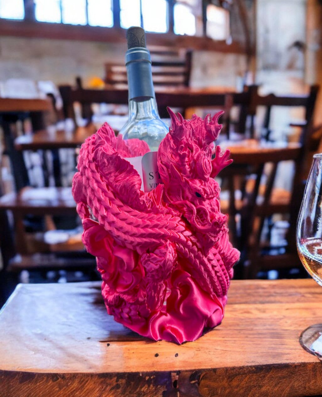Dragon Wine Bottle Holder / 3D Printed Wine Holder
