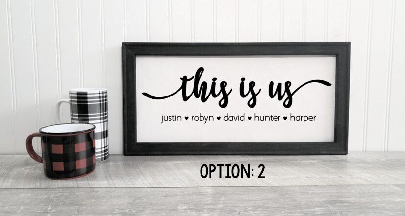 This is Us Reverse Canvas Sign / Reverse Canvas Sign