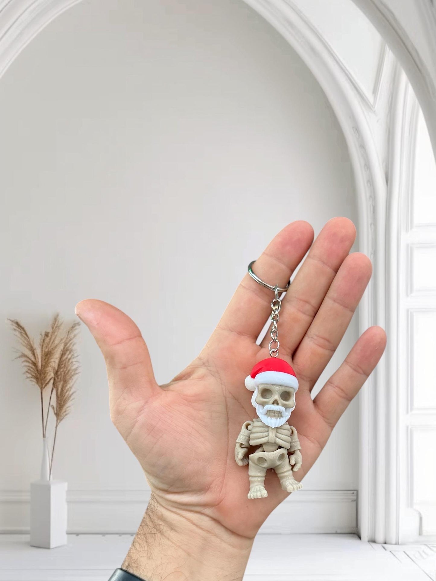 Christmas Skeleton Keychain / 3D Printed Keychain