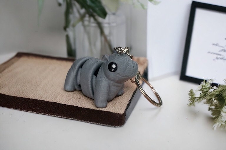 Mini Hippo Keychain