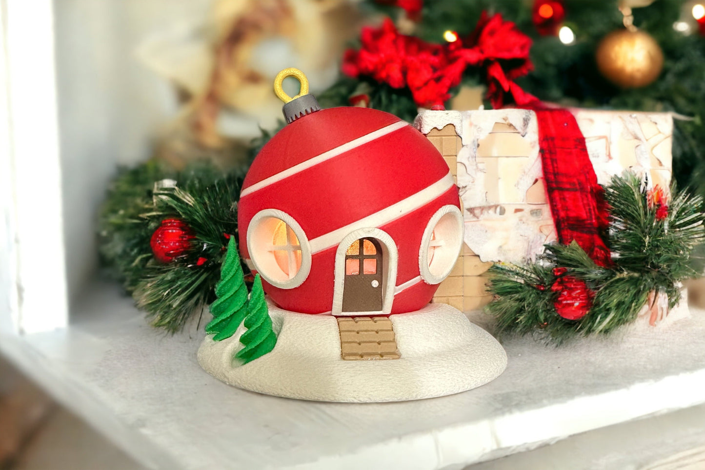 Christmas bauble house