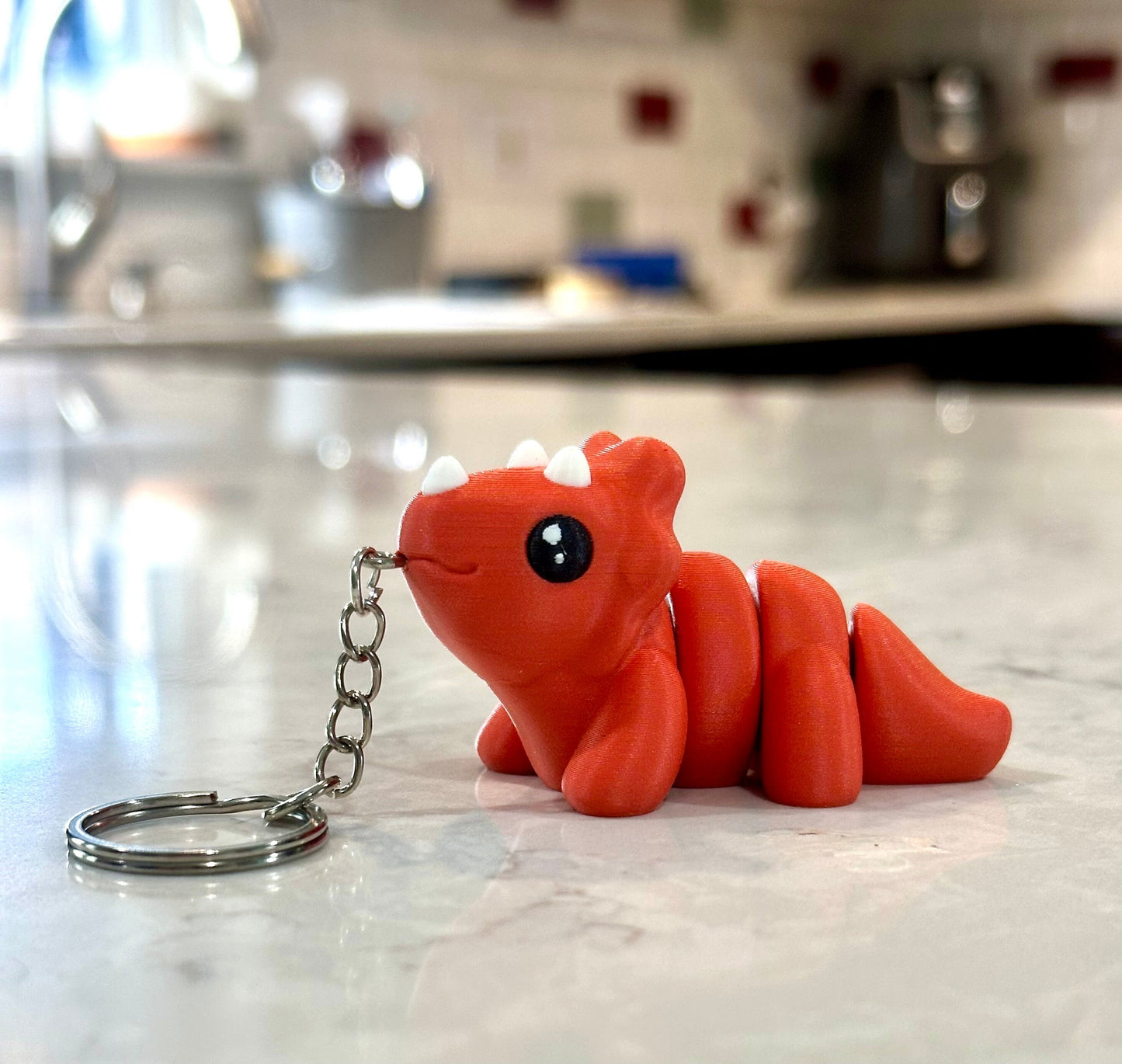 Mini Triceratops keychain
