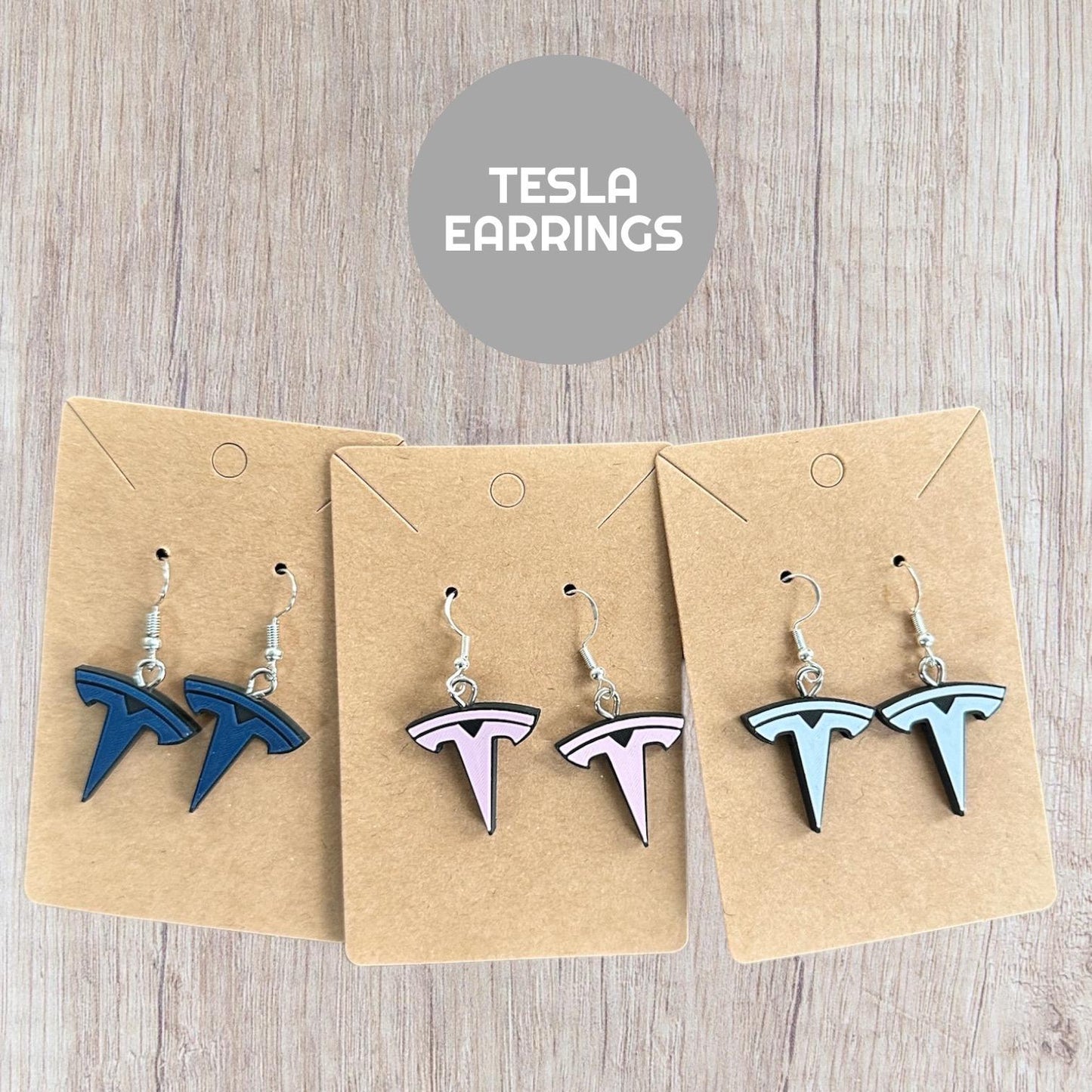 Tesla Inspired Earrings - Blue