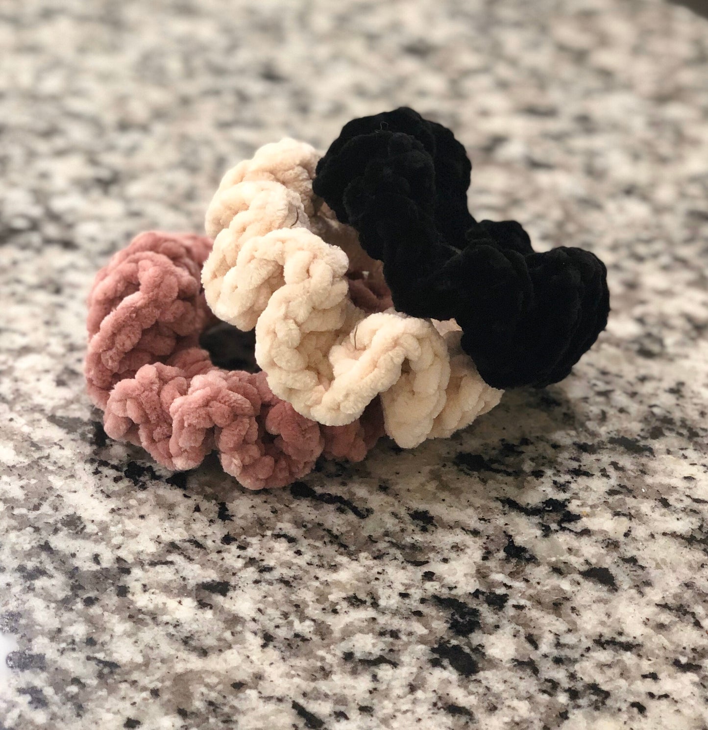 Crochet Velvet Scrunchies