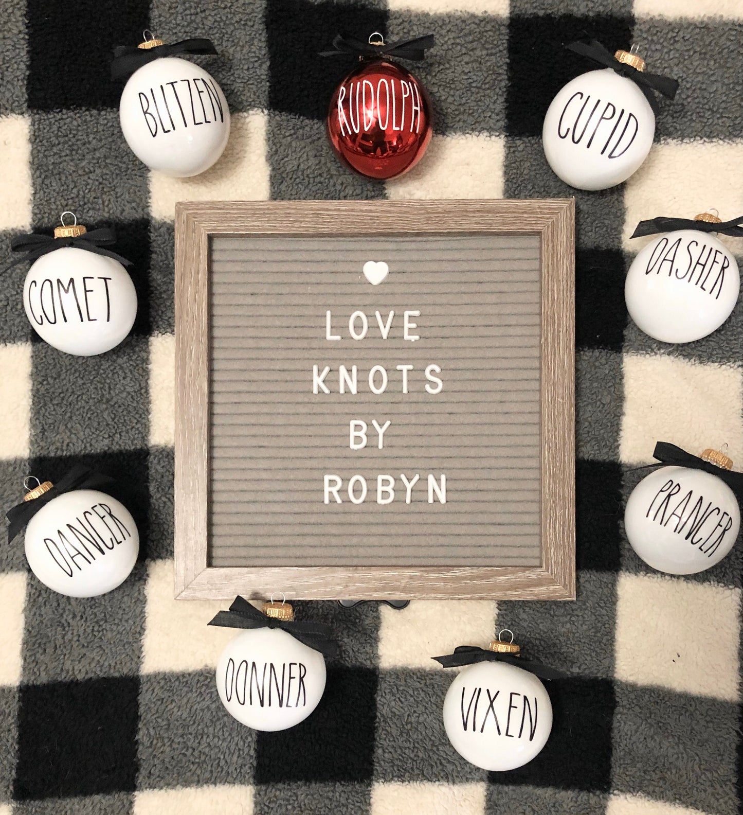 Rae Dunn Inspired Ornament Decals / Farmhouse Ornament Decals