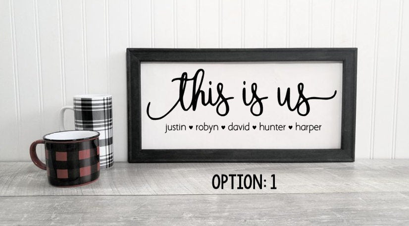 This is Us Reverse Canvas Sign / Reverse Canvas Sign