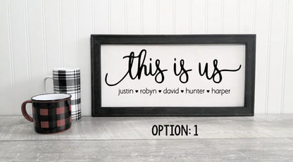 This is Us Reverse Canvas Sign / Reverse Canvas Sign