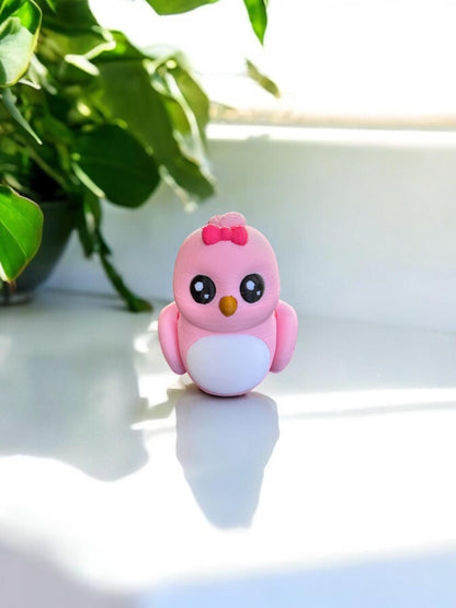Pink Love Bird Miniature / 3d printed Bird - RJM Customs