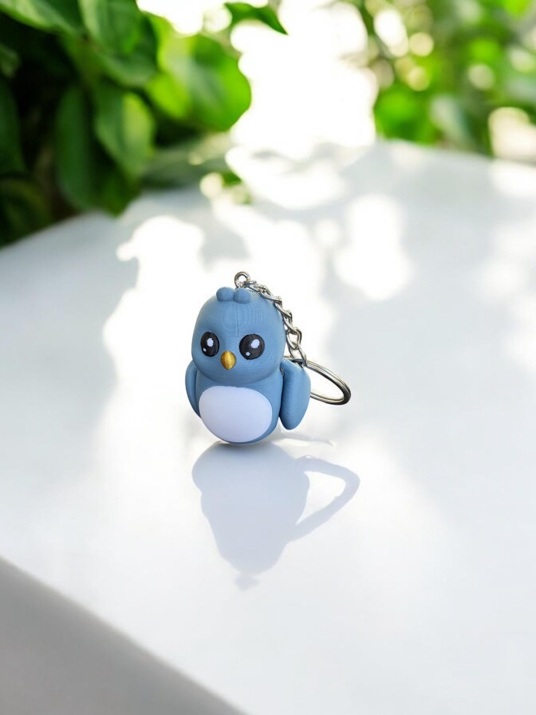 Blue Love Bird Keychain / 3d printed Keychain - RJM Customs
