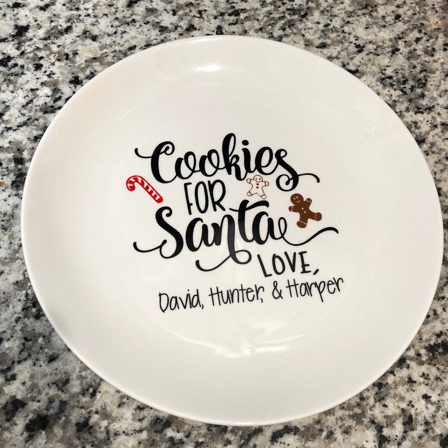 Personalized Cookies With Santa Plate