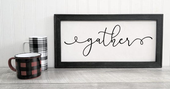 Gather Reverse Canvas Sign / Reverse Canvas Sign
