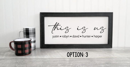 This is Us Reverse Canvas Sign / Reverse Canvas Sign