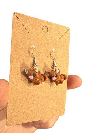 Highland Cow Earrings / 3D Printed Earrings