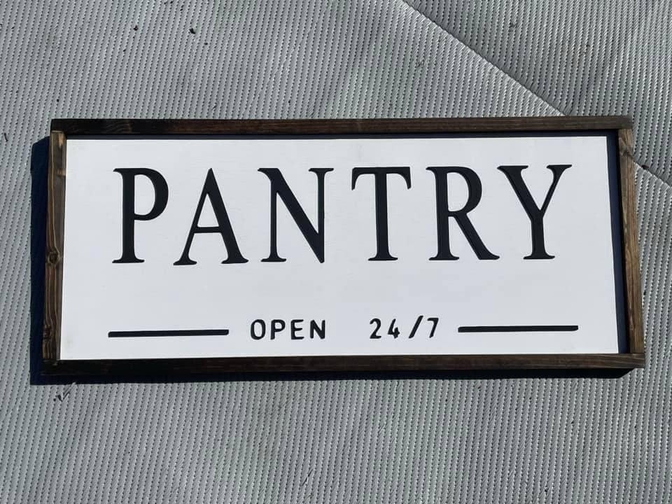 Pantry Farmhouse Sign / 3D Pantry Sign - RJM Customs