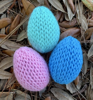 Knit Easter Eggs / Knitted Egg decor