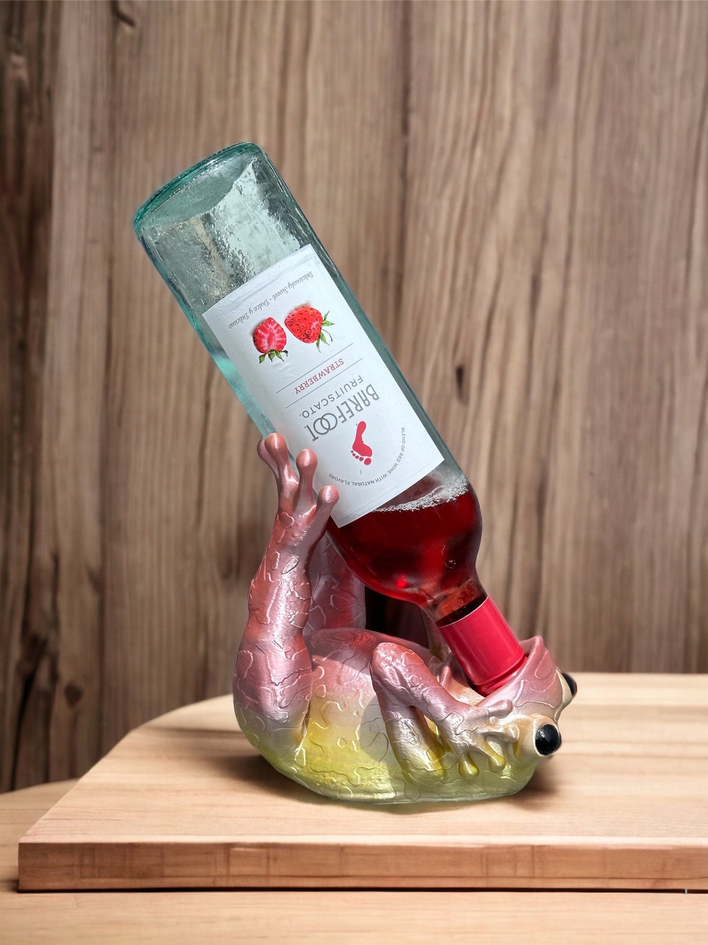Frog Wine Bottle Holder / 3D Printed Wine Holder