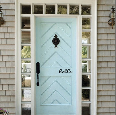 Hello Door Decals / Vinyl Decal / Door Decal