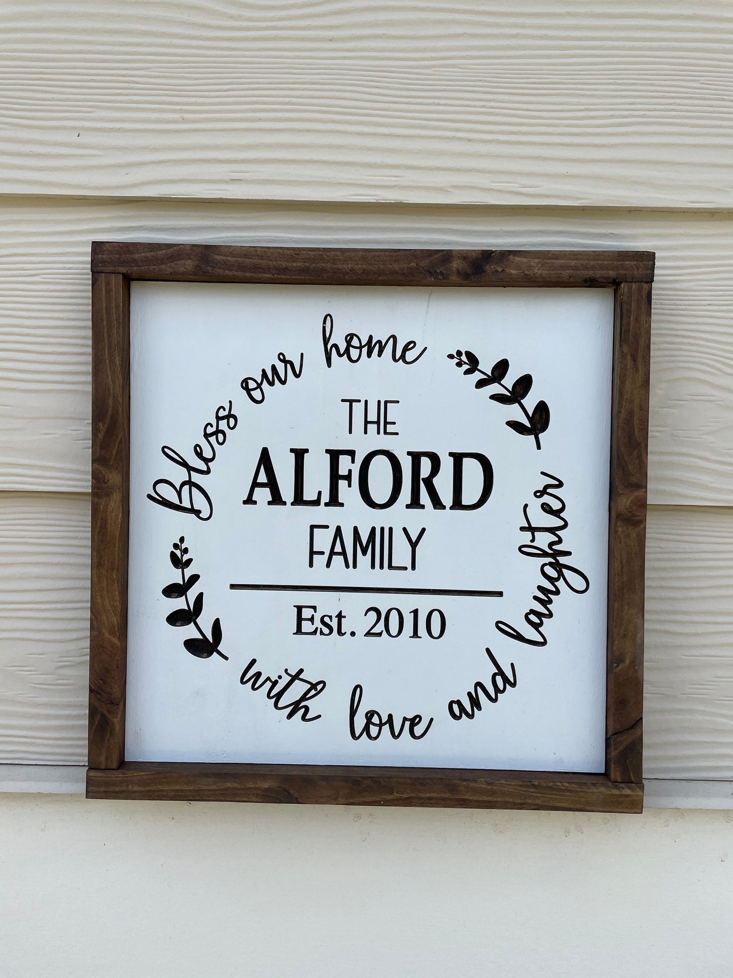 Bless Our Home Family Sign/ Farmhouse Family Sign