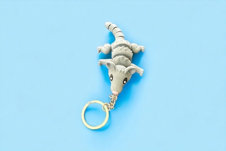 Mini Rat keychain/ 3d Printed Rat - RJM Customs