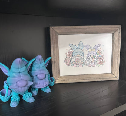 Gnome Easter Reverse Canvas Sign
