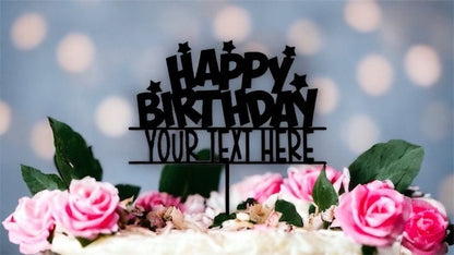 Personalized Happy Birthday Cake Topper / 3d printed cake topper