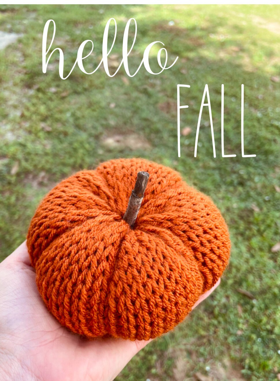 Knit Pumpkin / Fall decor