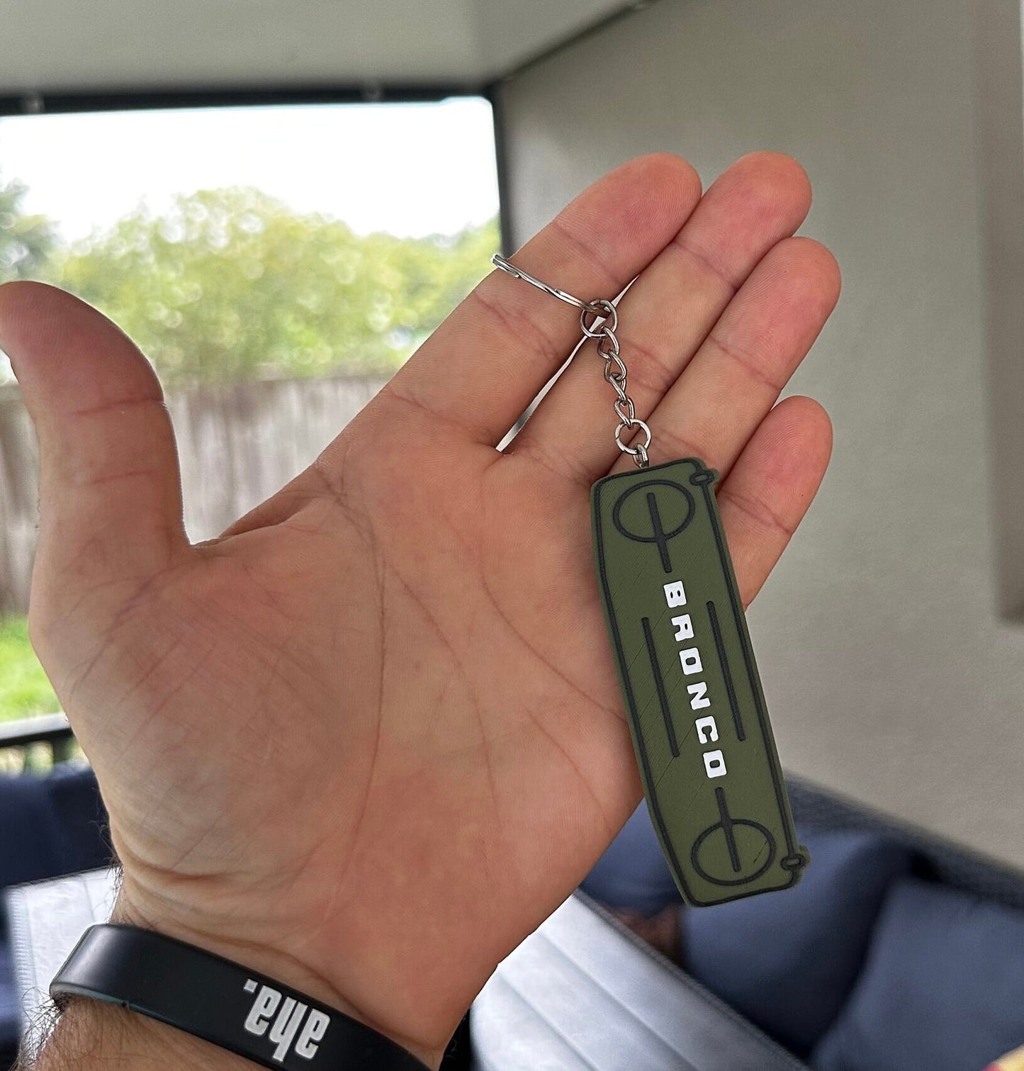 Bronco Grill Keychain