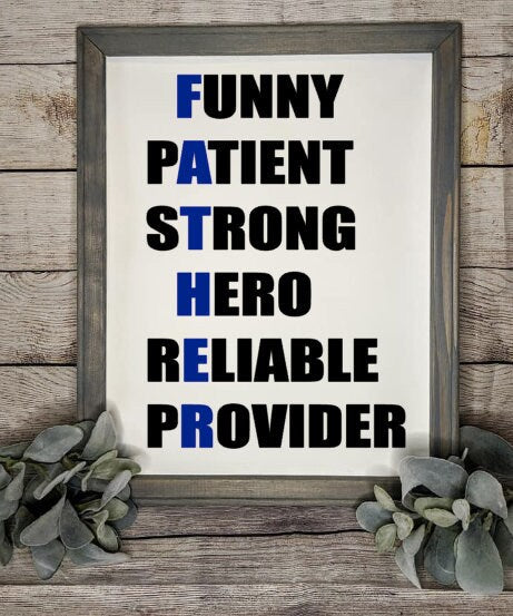 FATHER Reverse Canvas Sign/ Personalized Father's Day gift