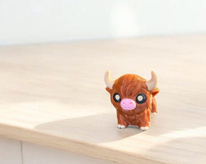 Highland Cow miniature / 3D Printed Cow