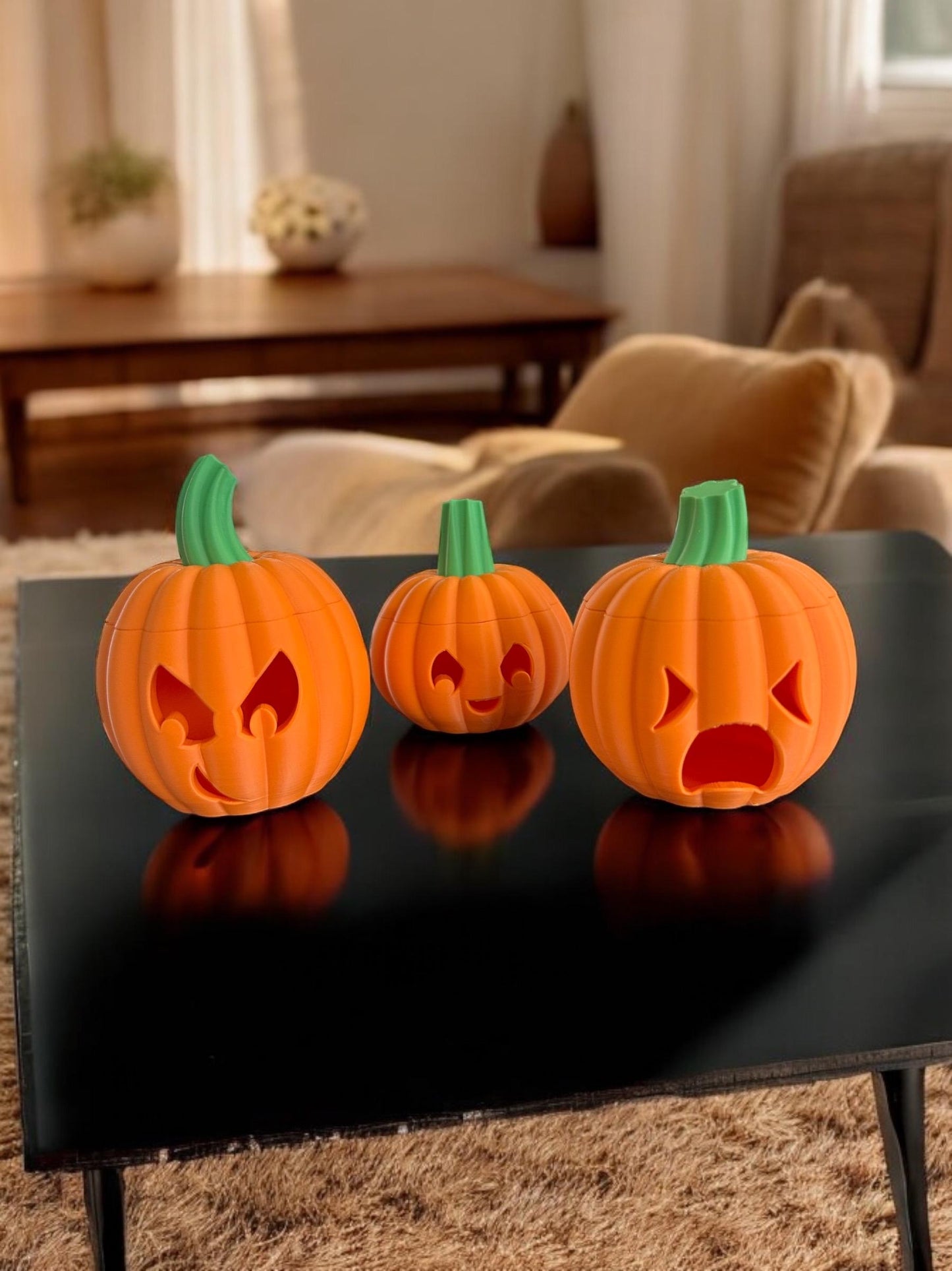 3D Printed Halloween Pumpkin (Set of Three)